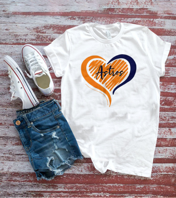 Houston Astros Heart T-Shirt