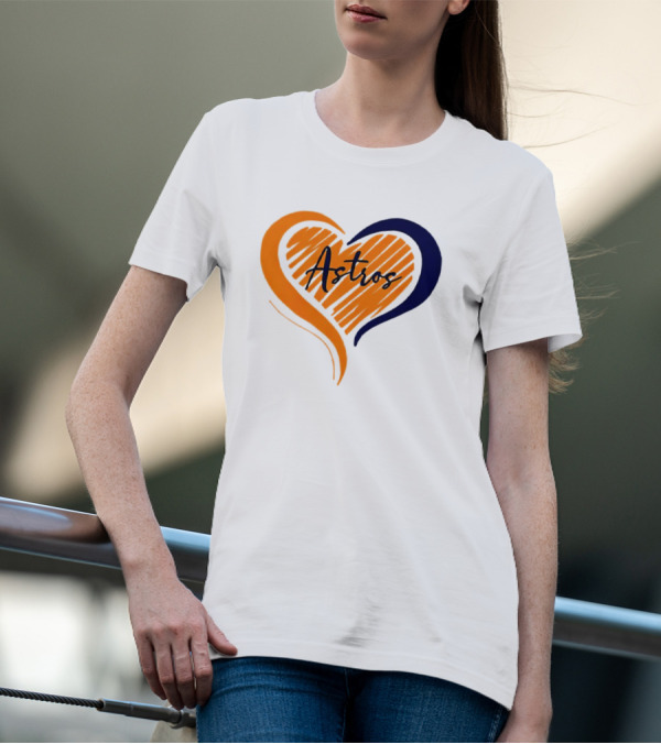 Houston Astros Heart T-Shirt