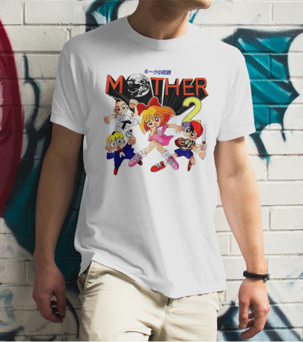 Mother 2 Comix Nintendo Game Characters And Earth T-Shirt