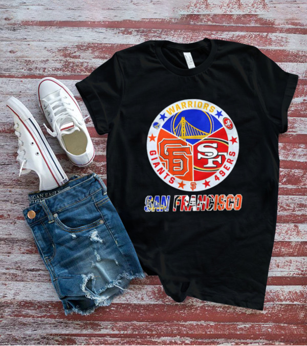 San Francisco Warriors Giants 49ers Logos Trio T-Shirt