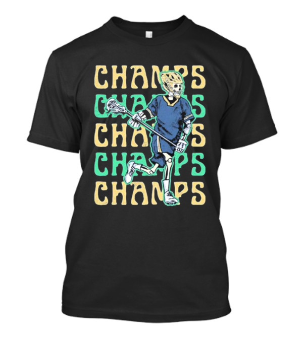 CHAMPS Skeleton Notre Dame Fighting Irish Lacrosse T-Shirt