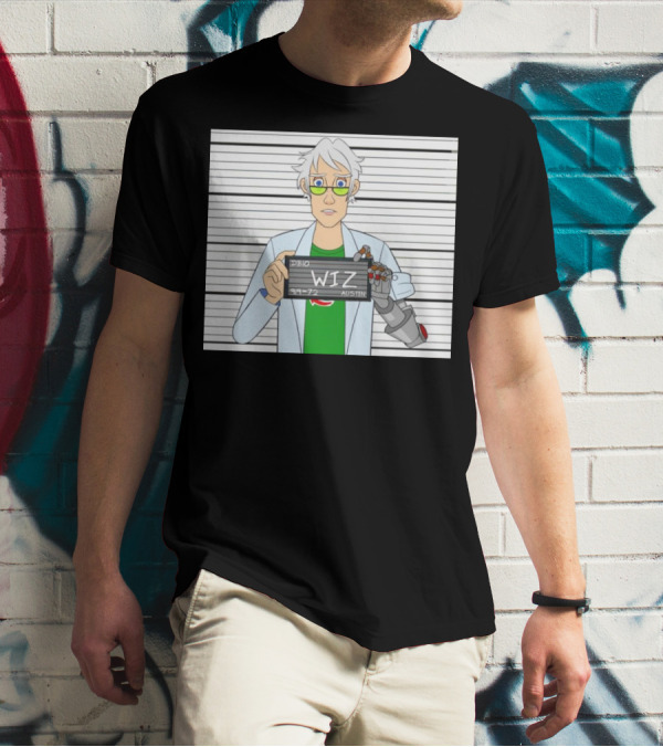 DB10 Wiz 919 72 Austin Scientist Character With Robotic Arm T-Shirt