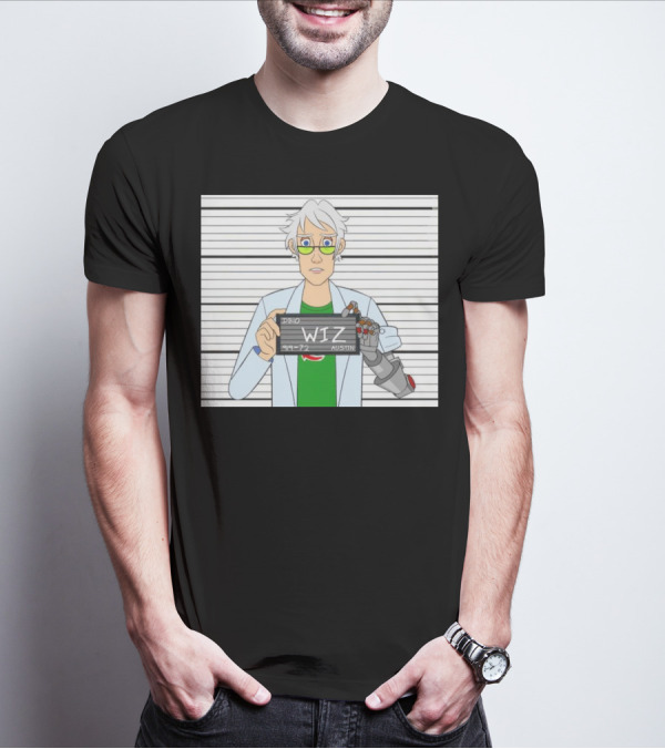 DB10 Wiz 919 72 Austin Scientist Character With Robotic Arm T-Shirt
