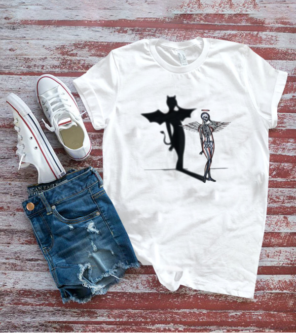 Marcos Alvarado Her Shadow Angel Skeleton Devil T-Shirt