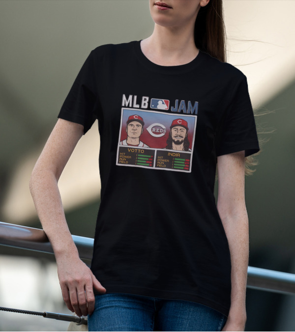 MLB Jam Reds Votto India Player Stats T-Shirt