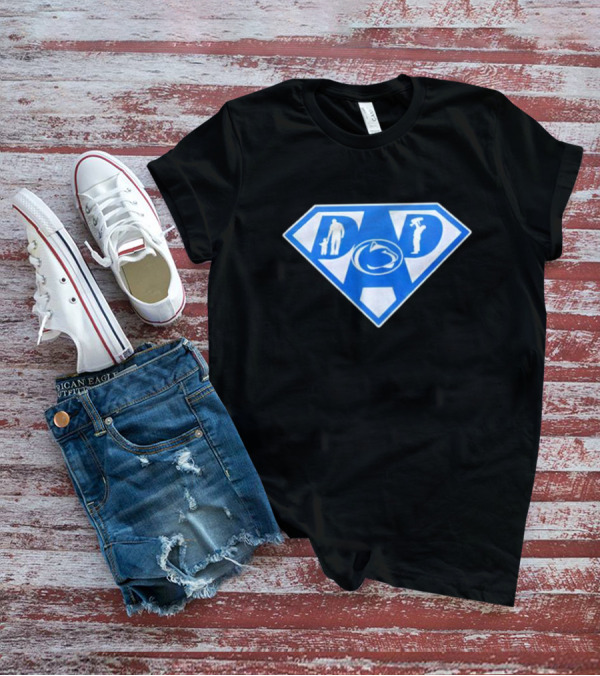 Penn State Nittany Lions Dad Superhero Emblem T-Shirt