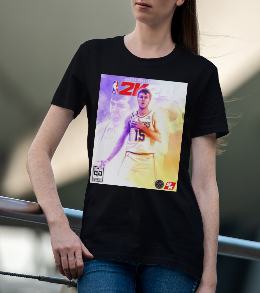 Austin Reaves 2K24 Los Angeles Lakers NBA Basketball Cover Edition T-Shirt