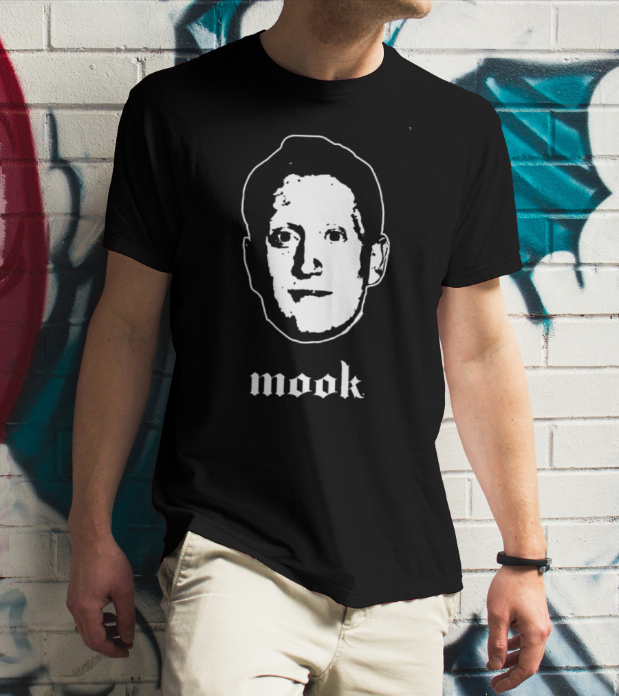Connor Mook Face Meme Iconic Portrait Mook Text T-Shirt