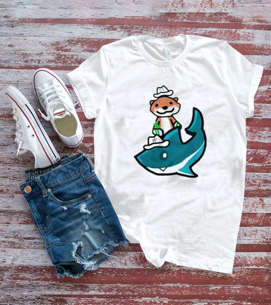 Dallas Stars San Jose Sharks Otter On Shark T-Shirt