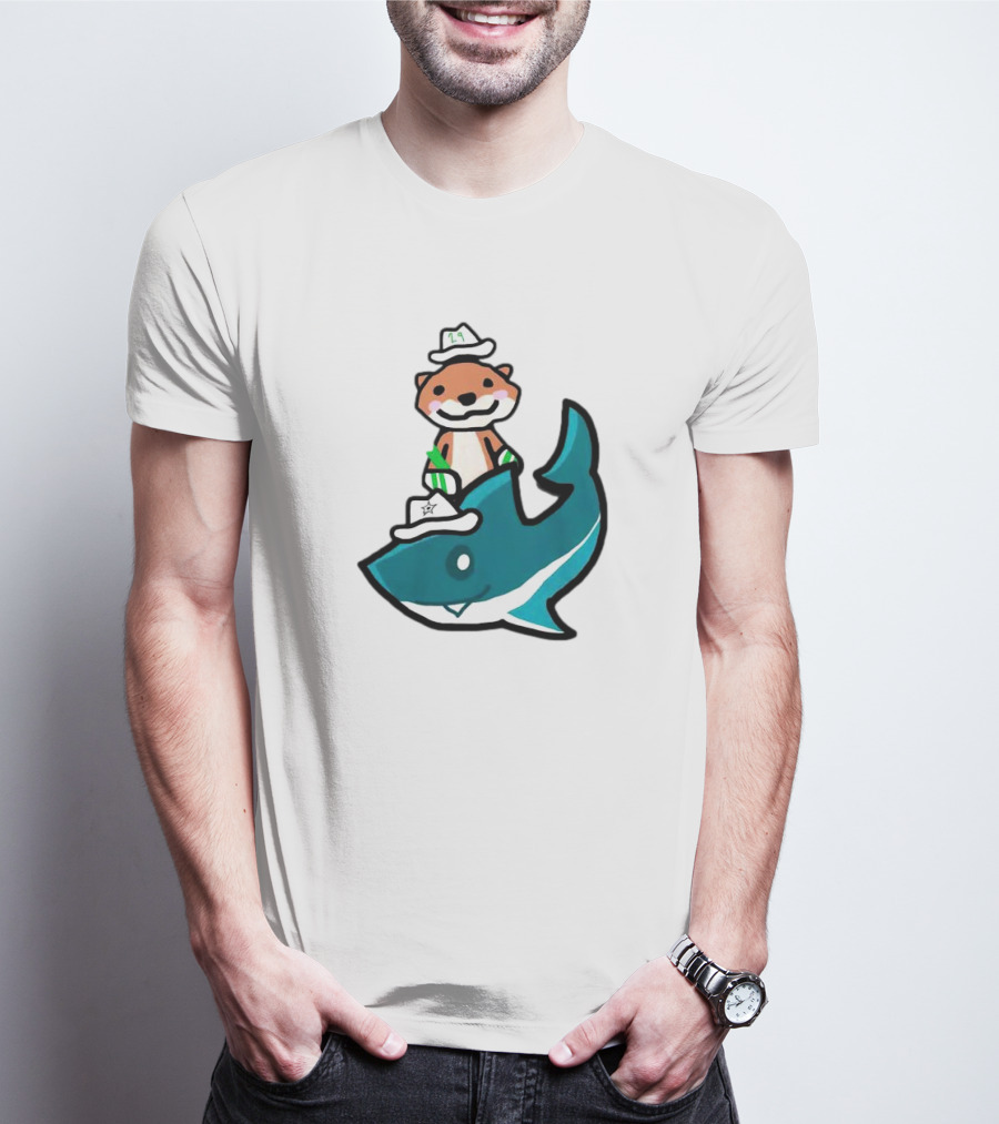 Dallas Stars San Jose Sharks Otter On Shark T-Shirt