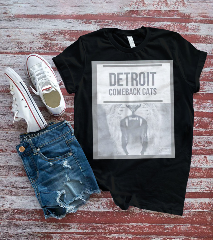 Detroit Comeback Cats Roaring Lion T-Shirt