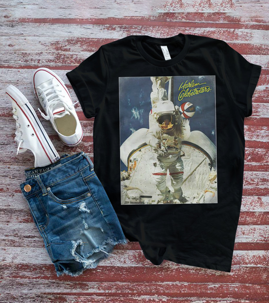 Harlem Globetrotters Astronaut Space Basketball Adventure T-Shirt