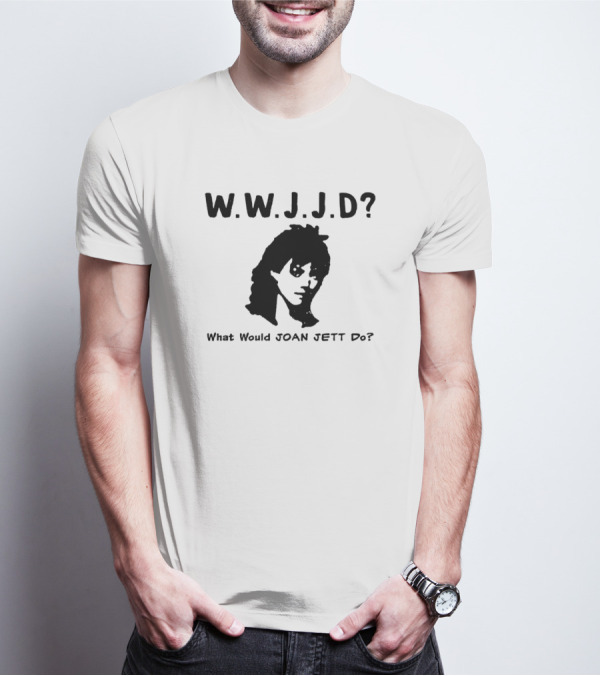 WWJJD What Would Joan Jett Do Rebel Rock Icon T-Shirt