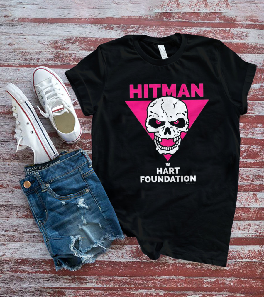 Hitman Skull Pink Triangle W Hart Foundation T-Shirt