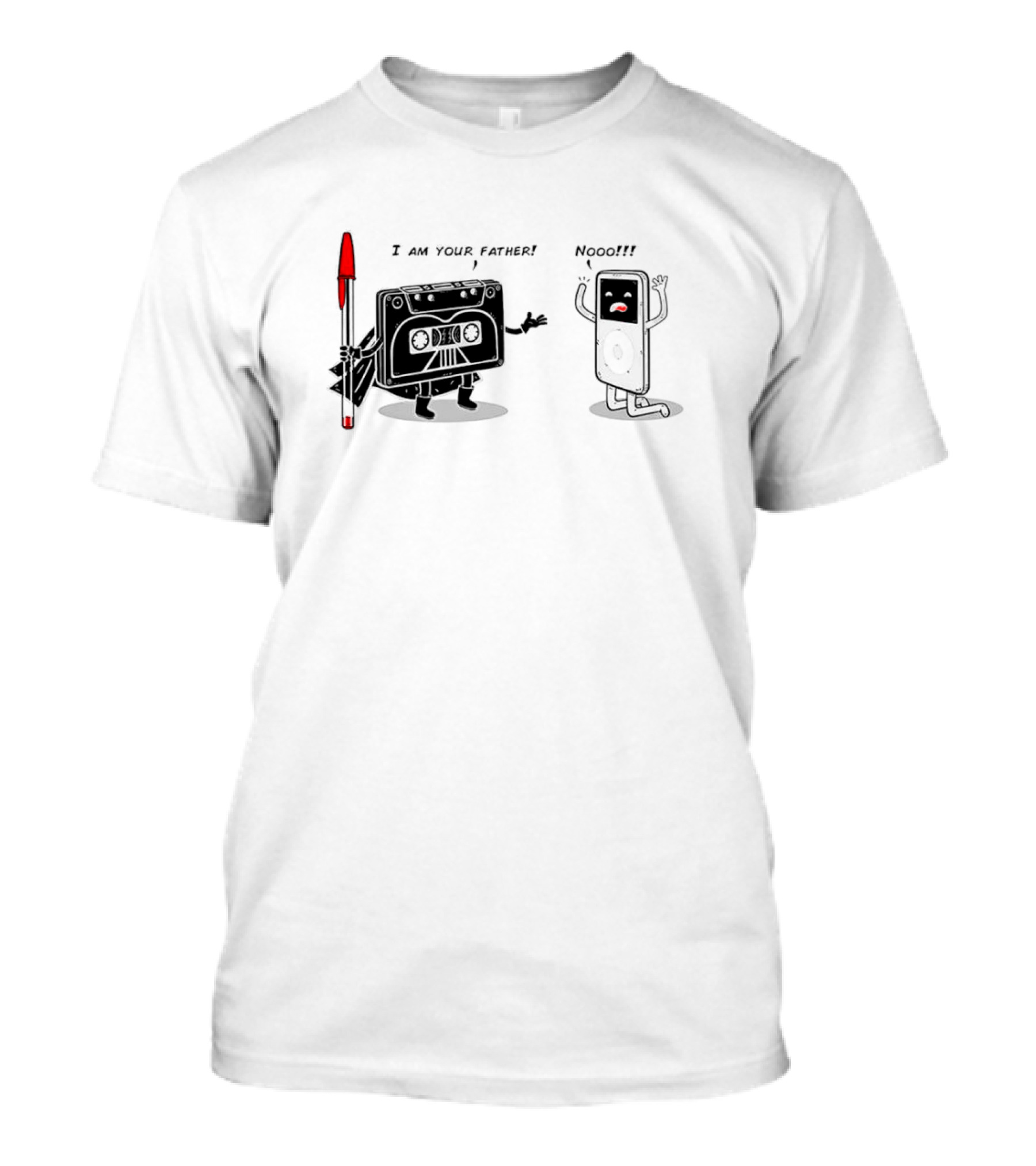 I Am Your Father Noooo Cassette Tape And IPod T-Shirt