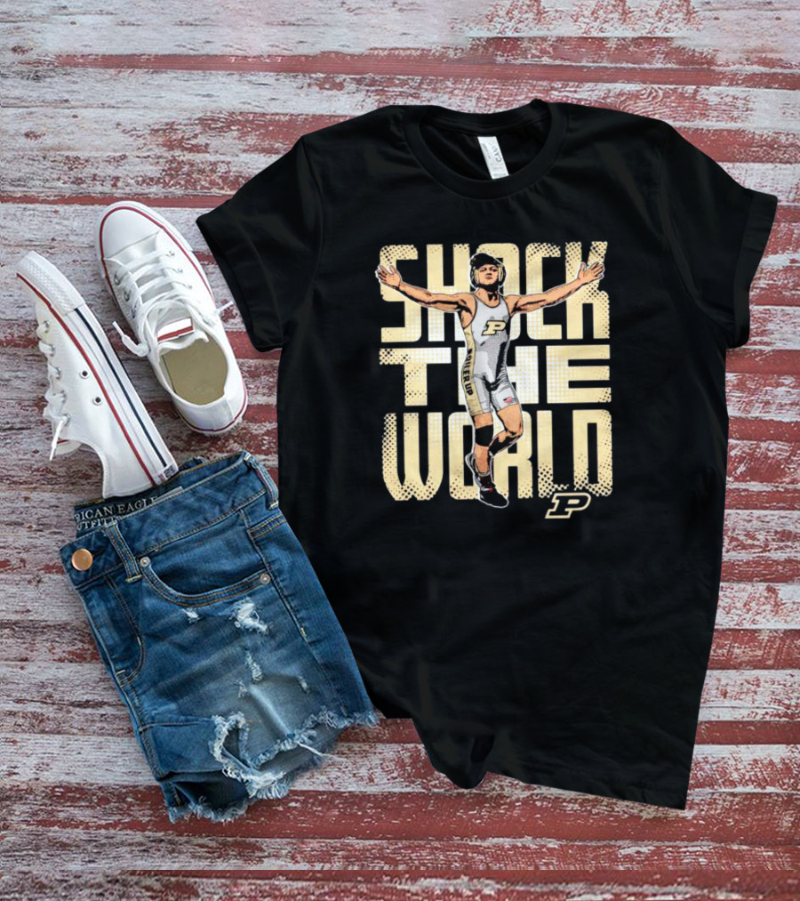 Shock The World Matt Ramos Wrestler Purdue University Boilermakers T-Shirt
