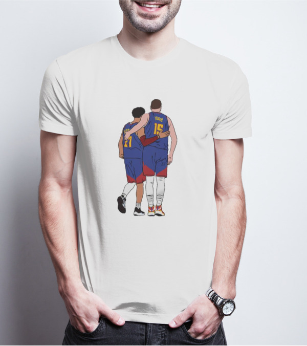 Nikola Jokic Jamal Murray 15 27 Denver Nuggets NBA Finals T-Shirt