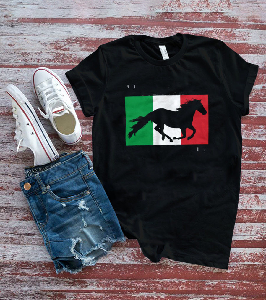 Save A Stallion Ride An Italian Italy Flag Stallion T-Shirt