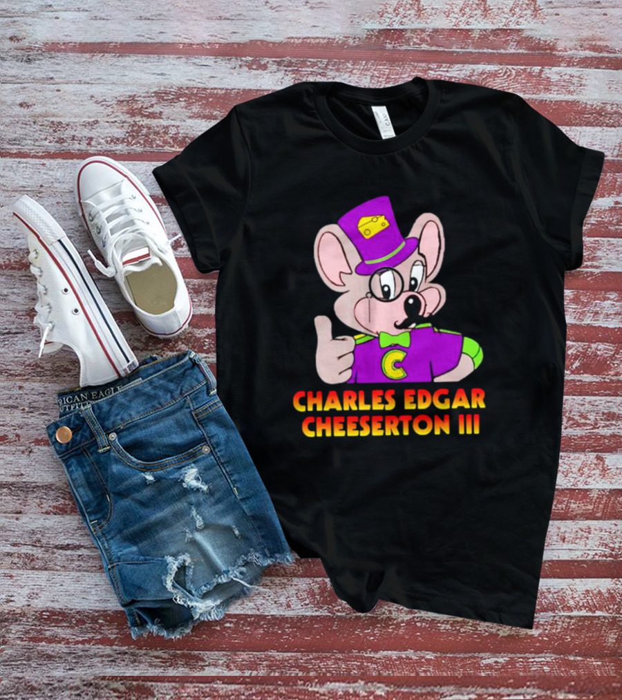 Ted Lasso Charles Edgar Cheeserton III Mouse With Purple Hat And Cheese T-Shirt