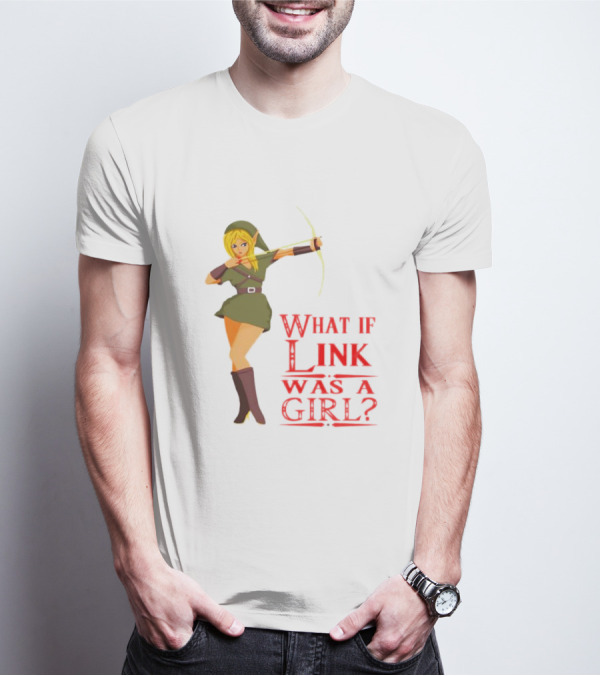 The Legend Of Zelda What If Link Was A Girl Bow And Arrow Pose T-Shirt