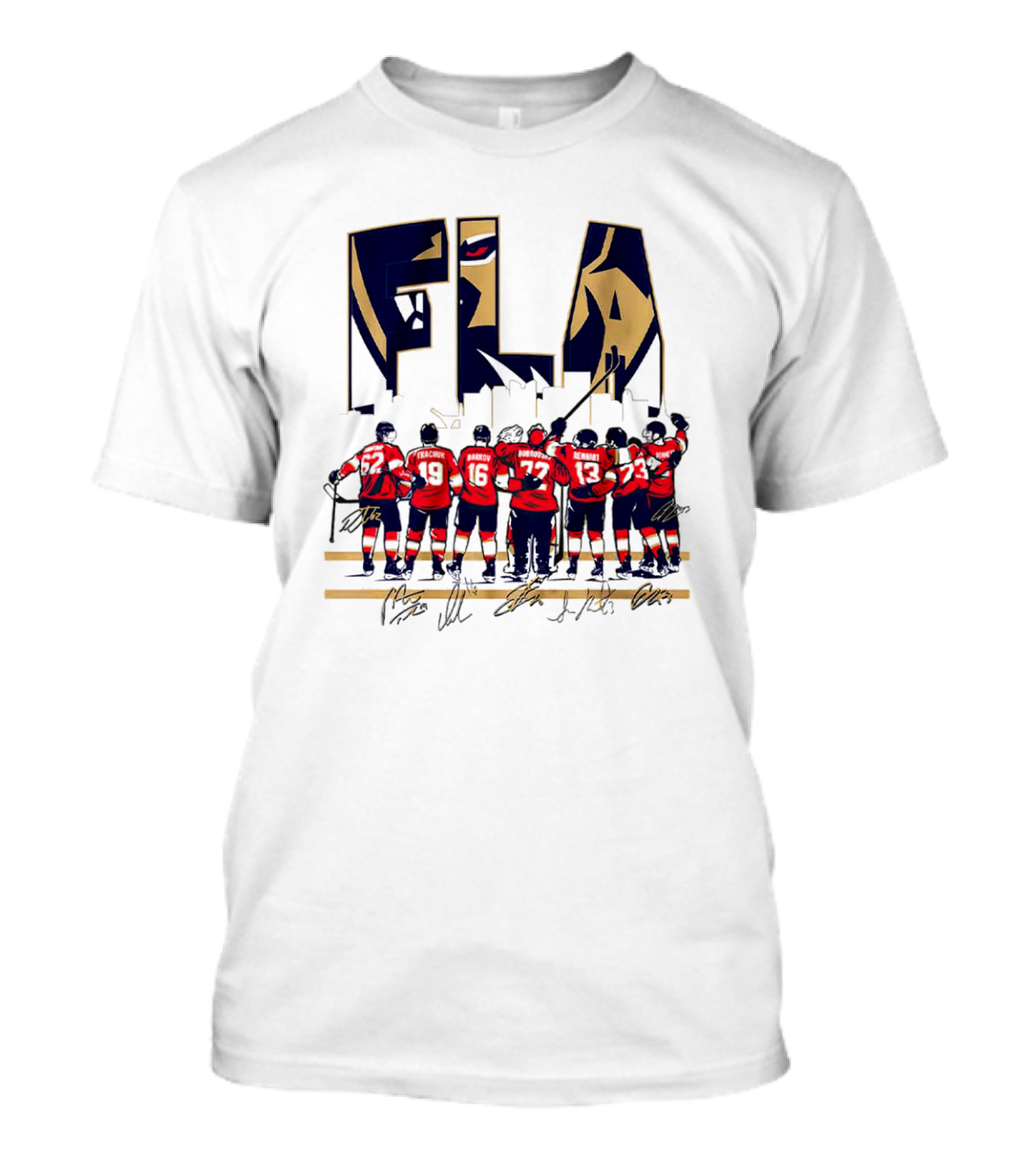 FLA Florida Panthers Team Hockey Signatures T-Shirt