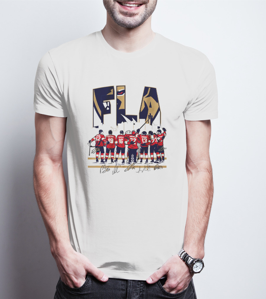 FLA Florida Panthers Team Hockey Signatures T-Shirt