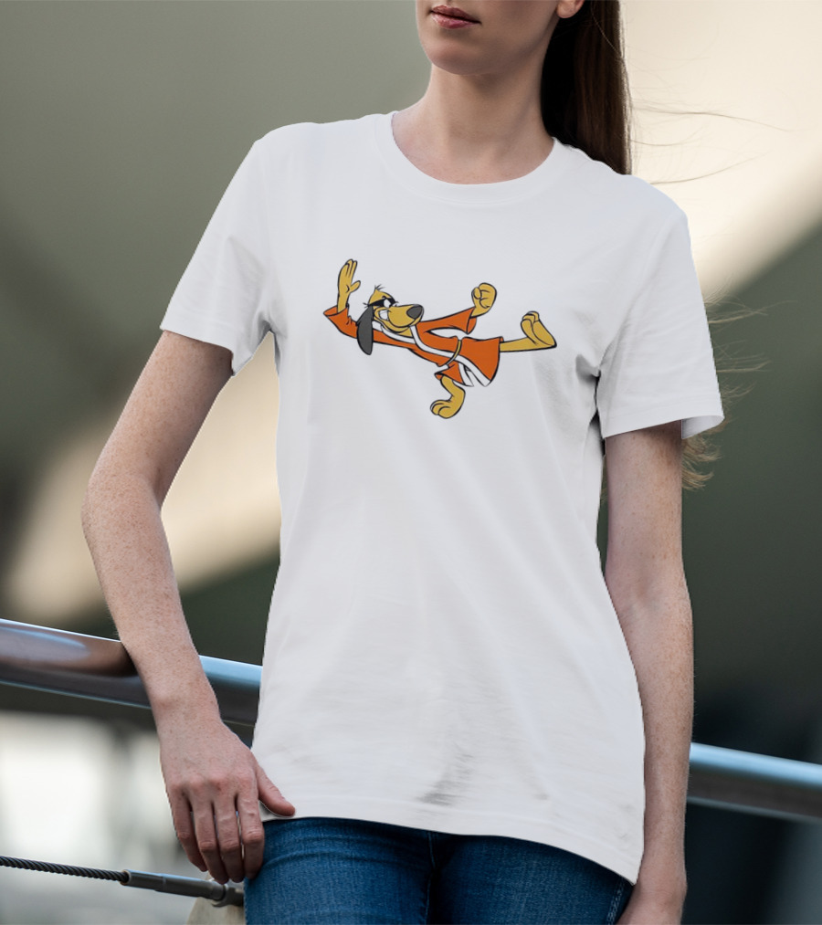 Hong Kong Phooey Cartoon Martial Arts Flying Kick T-Shirt