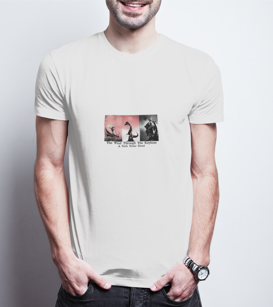 The Wind Through The Keyhole A Dark Tower Novel Dragon Silhouette Art On Red T-Shirt
