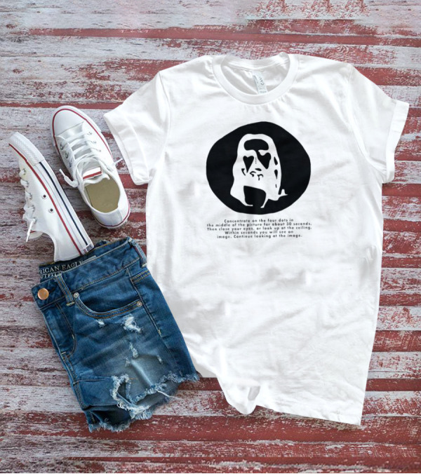 Concentrate On The Four Dots For 30 Seconds To See The Image T-Shirt