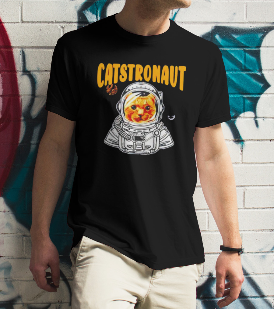 Catstronaut Funny Space Cat In Astronaut Suit T-Shirt