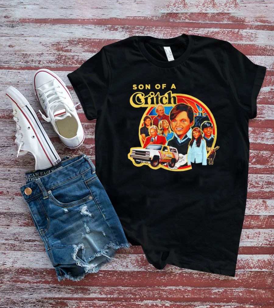 Son Of A Critch Family Adventure With Classic Car And Moose T-Shirt