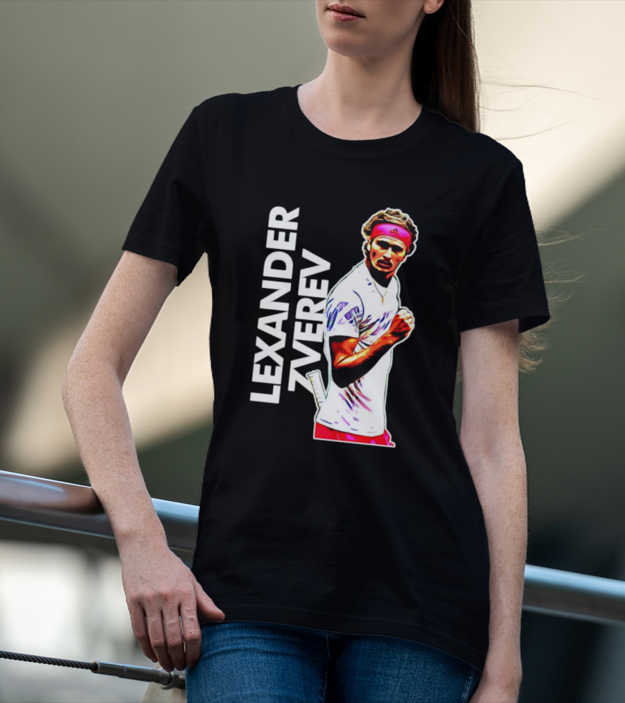 ALEXANDER ZVEREV TENNIS PLAYER VIBRANT ACTION IMAGE T-Shirt