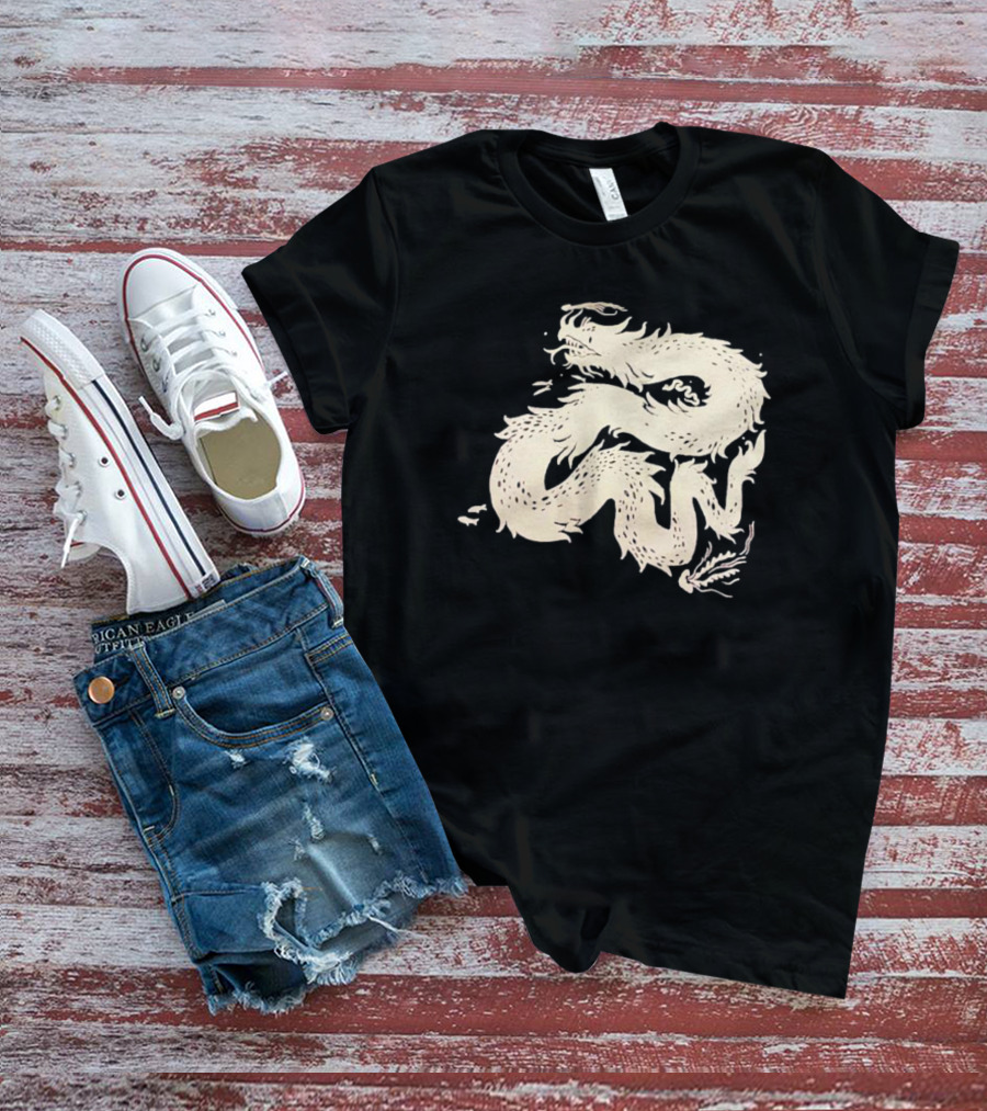 Eli Spencer Pop-Up Dragon Whimsical Serpentine Creature T-Shirt
