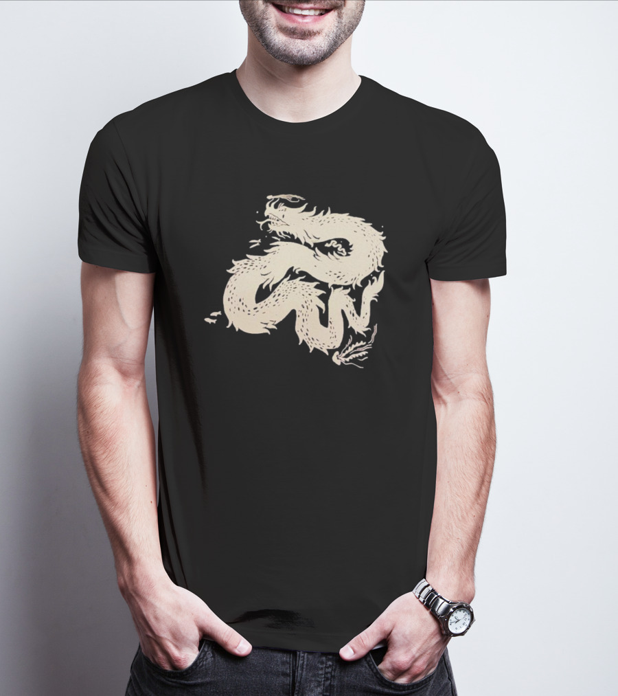 Eli Spencer Pop-Up Dragon Whimsical Serpentine Creature T-Shirt
