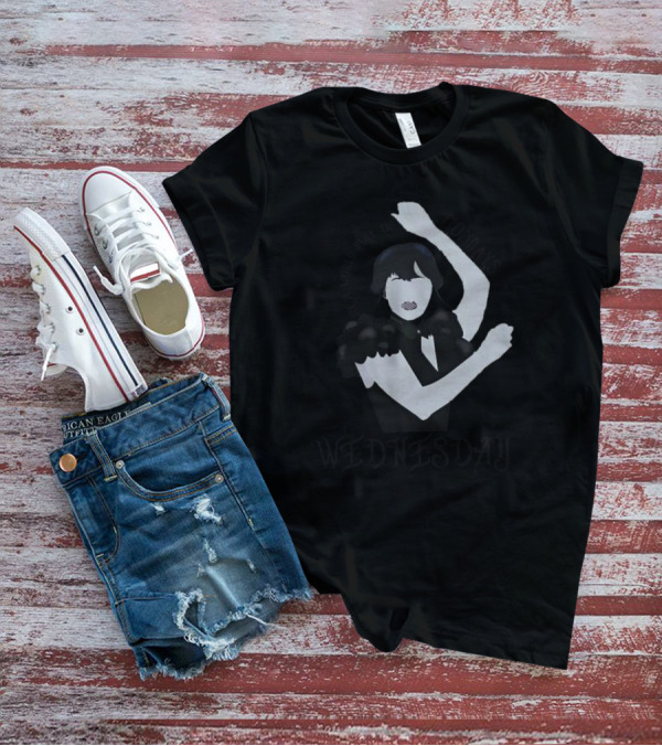 In A World Full Of Mondays Be A Wednesday Addams Dance Pose T-Shirt