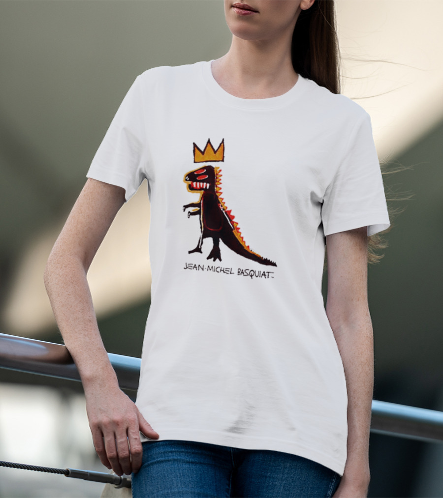 Jean Michel Basquiat Dinosaur Crown Iconic T-Shirt