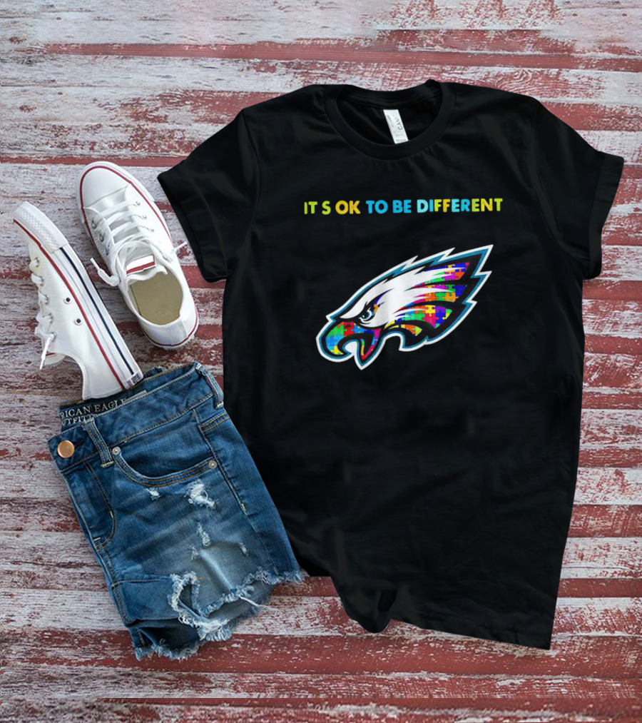 Philadelphia Eagles It's OK To Be Different Autism Awareness T-Shirt