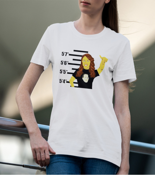 AEW Britt Baker Height Chart With Hand Gesture T-Shirt