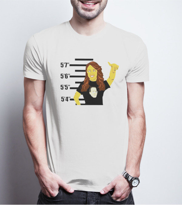 AEW Britt Baker Height Chart With Hand Gesture T-Shirt