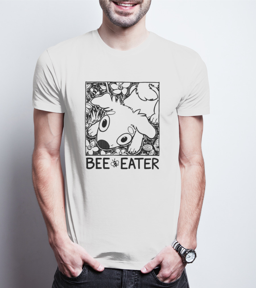 Bee Eater Puppy In Flower Garden T-Shirt
