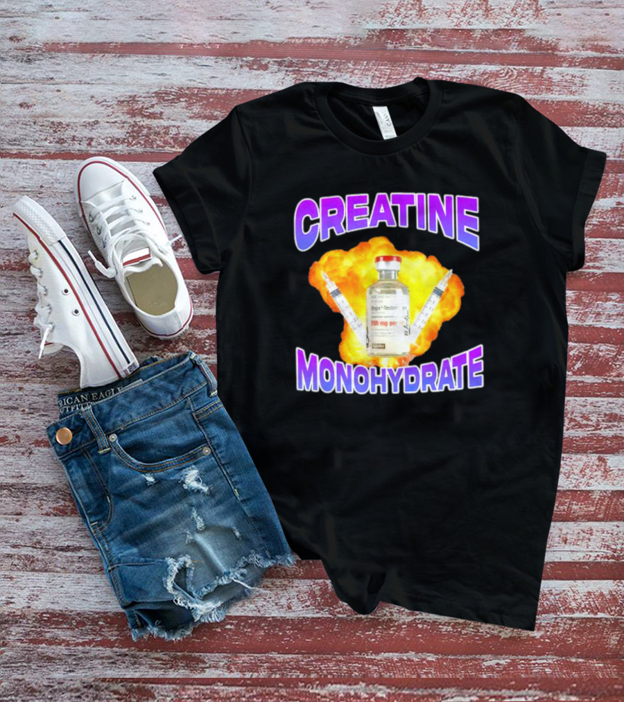 CREATINE MONOHYDRATE Depot-Testosterone 200 Mg Injection Explosion Background T-Shirt