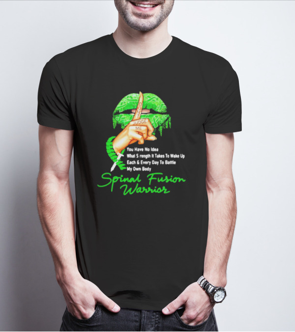 Lips Finger Don't Judge Me Spinal Fusion Warrior Strength Battle My Own Body T-Shirt