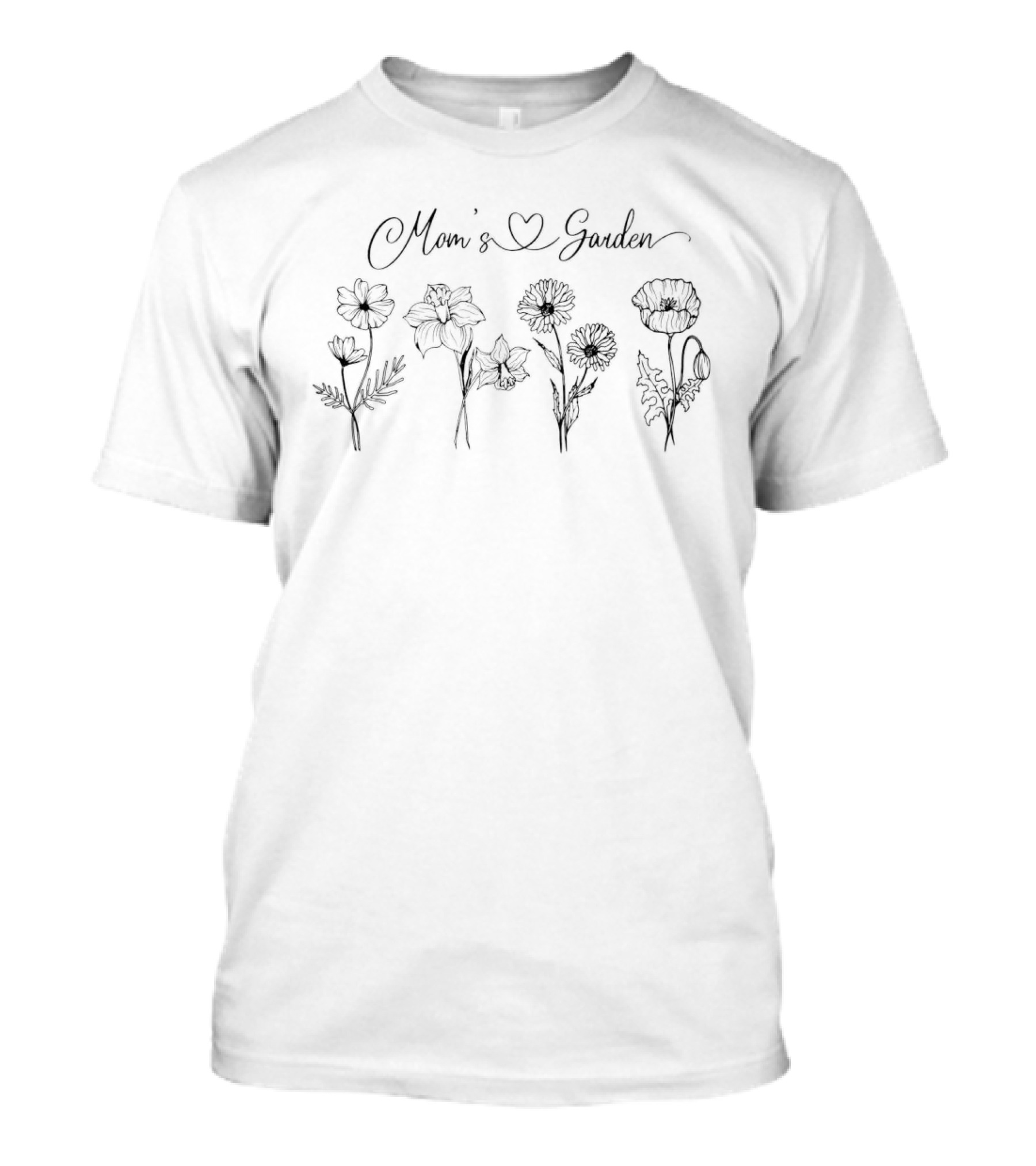 Mom’s Heart Garden Flowers T-Shirt