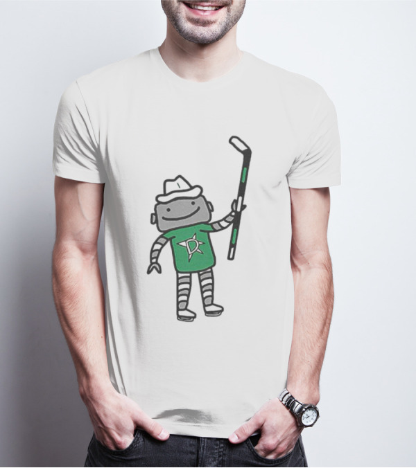 Dallas Stars Jason Robertson Robo Hockey Character T-Shirt