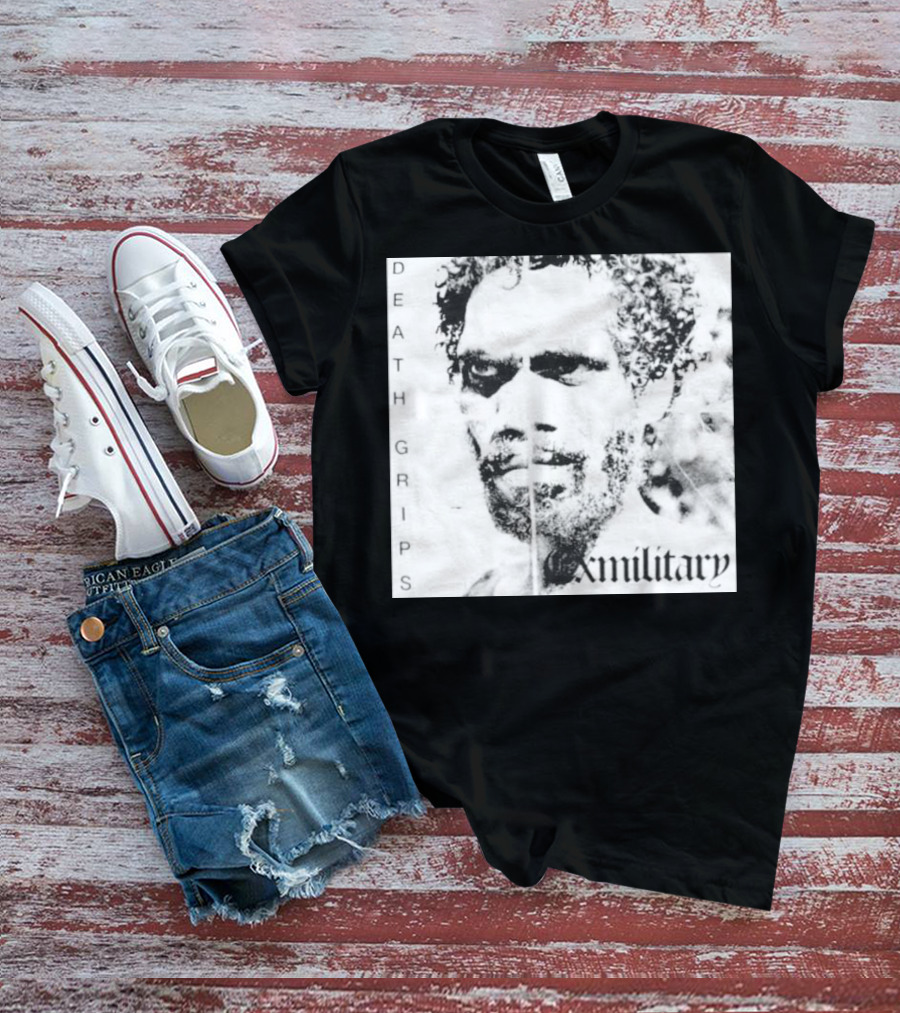 DEATH GRIPS EXMILITARY ALBUM COVER IMAGE WHITE LETTERS AND PORTRAIT T-Shirt