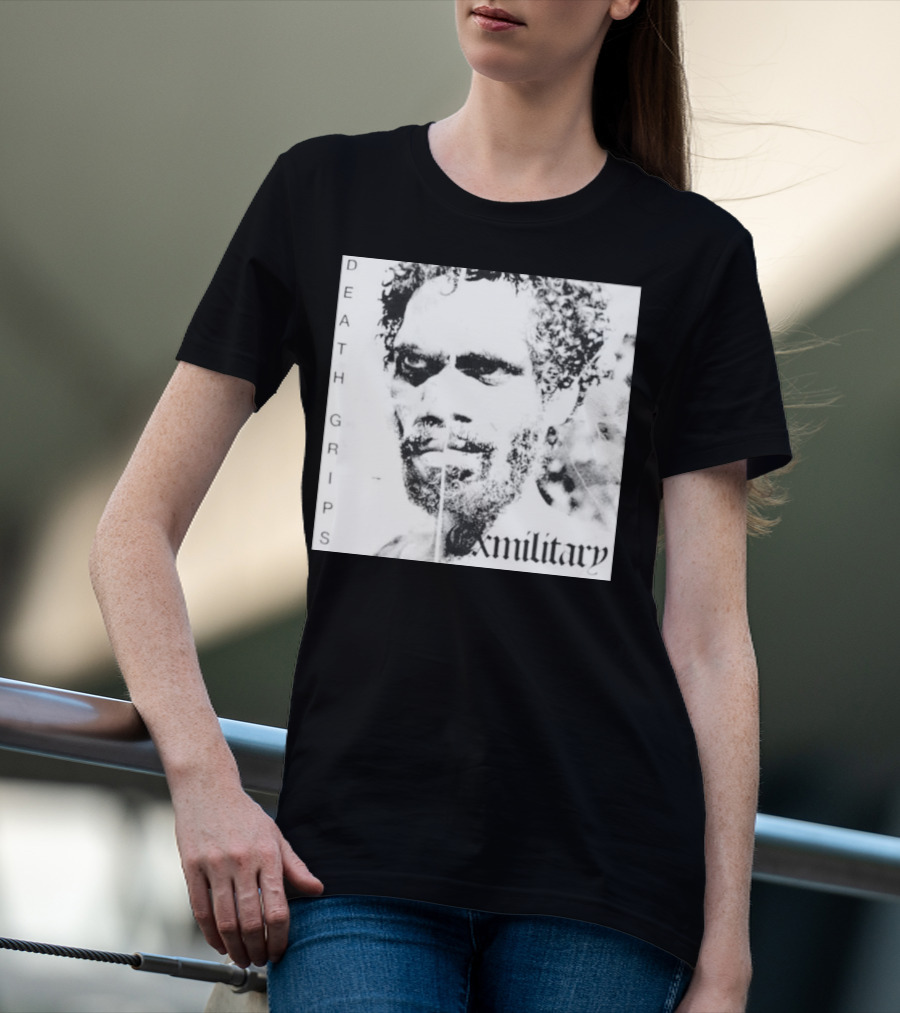 DEATH GRIPS EXMILITARY ALBUM COVER IMAGE WHITE LETTERS AND PORTRAIT T-Shirt