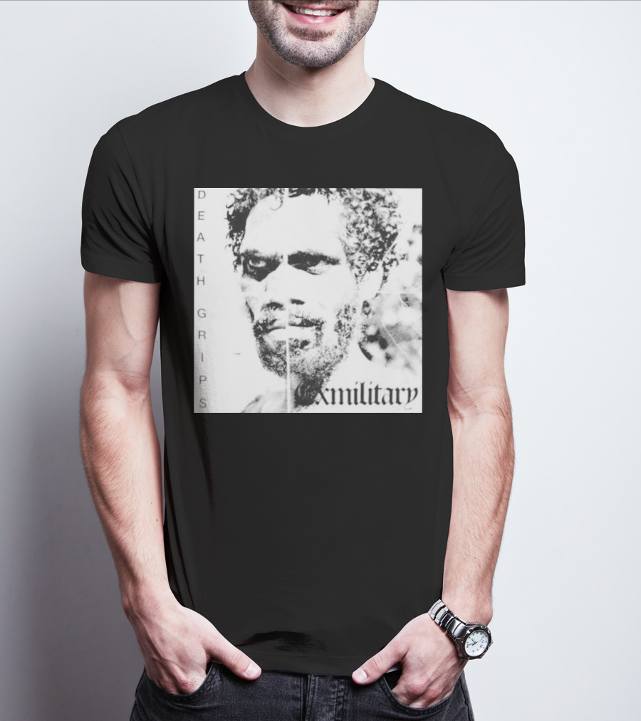 DEATH GRIPS EXMILITARY ALBUM COVER IMAGE WHITE LETTERS AND PORTRAIT T-Shirt