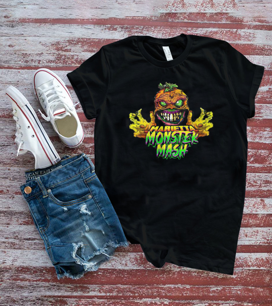 Marietta Monster Mash Pumpkin Seed Halloween T-Shirt