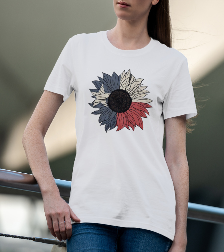 Texas Flag Sunflower Bloom T-Shirt