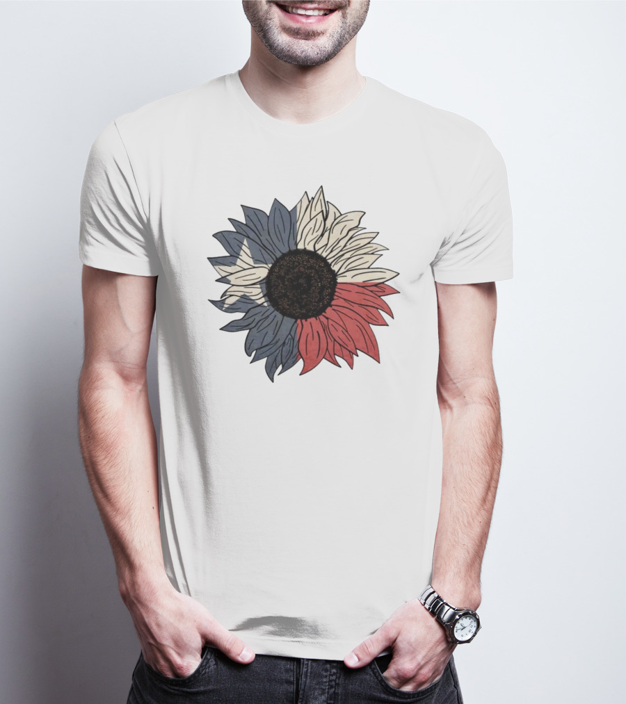 Texas Flag Sunflower Bloom T-Shirt